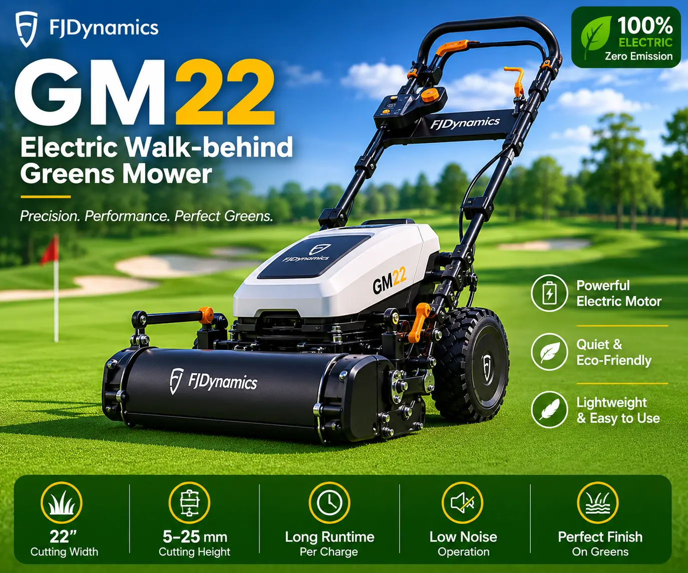 GM22 Electric Walk-behind Greens Mower